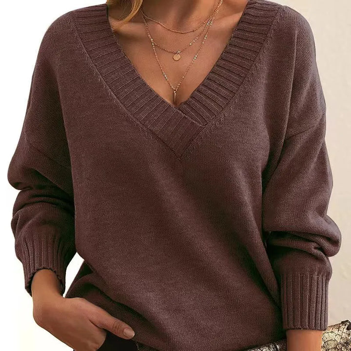 Sofia | Soft Knit V-Neck Sweater