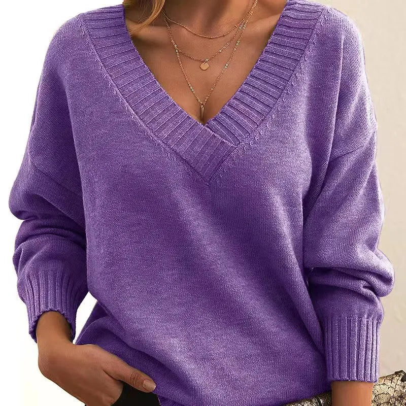 Sofia | Soft Knit V-Neck Sweater