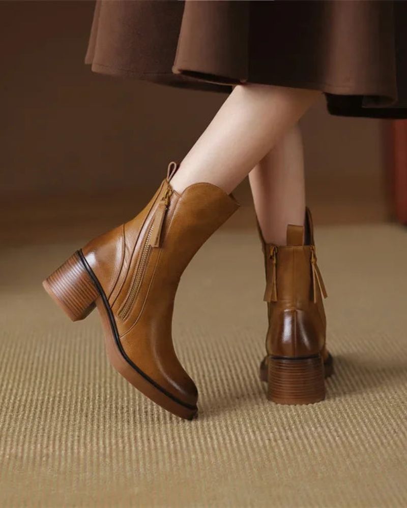 Garciela | Elegant Ankle Boots with Medium Heel