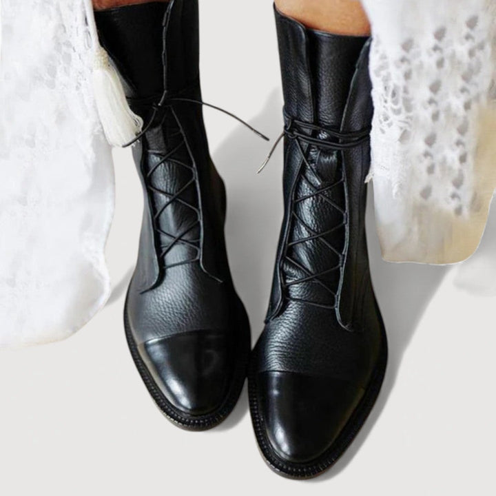 Elisa | Elegant Ankle Boots with Laces