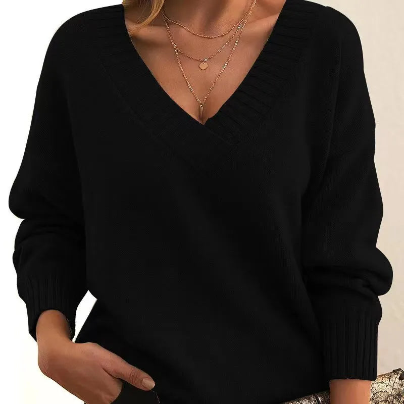 Sofia | Soft Knit V-Neck Sweater