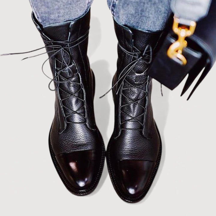 Elisa | Elegant Ankle Boots with Laces