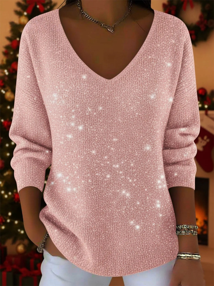 Sara | Festive Sweater with V-Neck