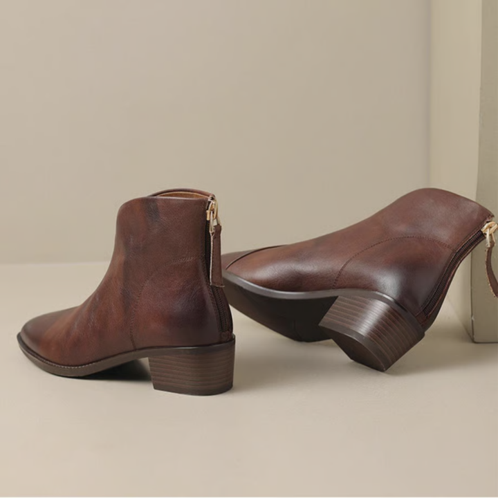Camille | Luxury Ankle Boots with Low Heel