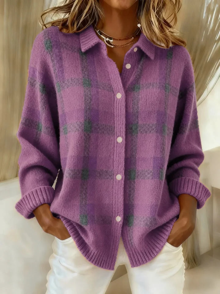 Arlisset | Soft Checked Holiday Blouse