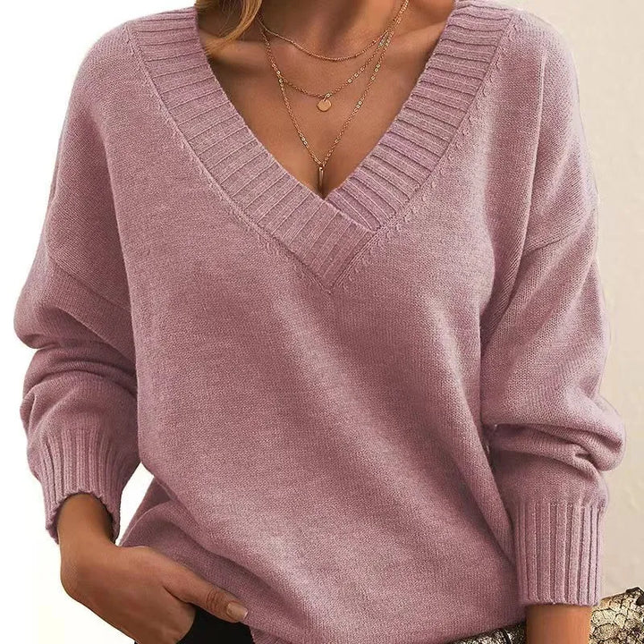 Sofia | Soft Knit V-Neck Sweater