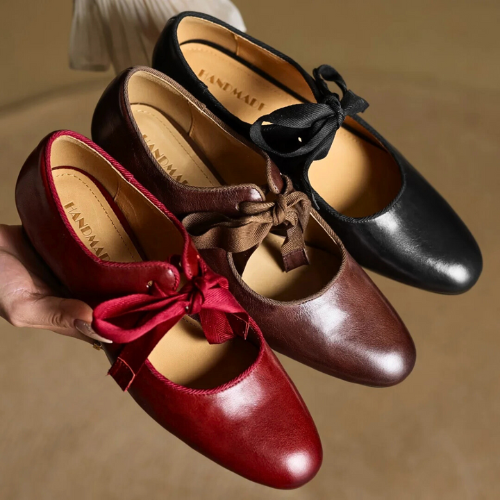 Bellaria | Elegant Ballerinas in Genuine Italian Leather with Bow