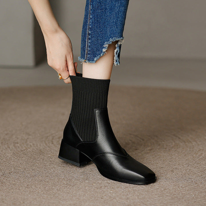 Lina | Warm Ankle Boots with Medium Heel