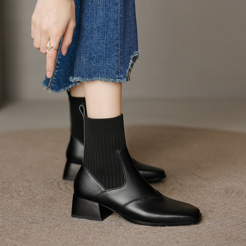 Lina | Warm Ankle Boots with Medium Heel