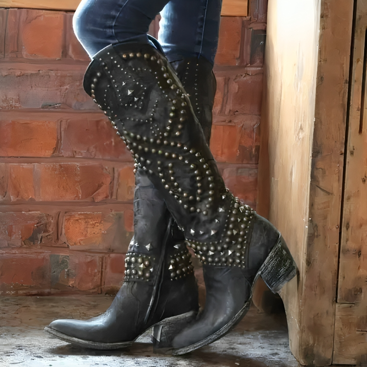 Everly | Western Knee High Boots