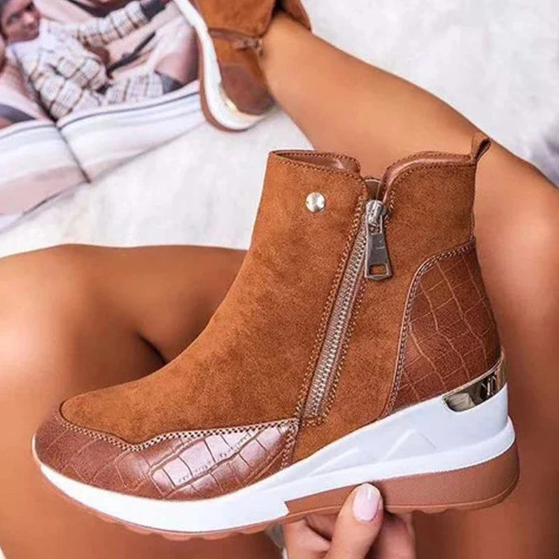 Niniane – Orthopedic Ankle Boots with Side Zipper