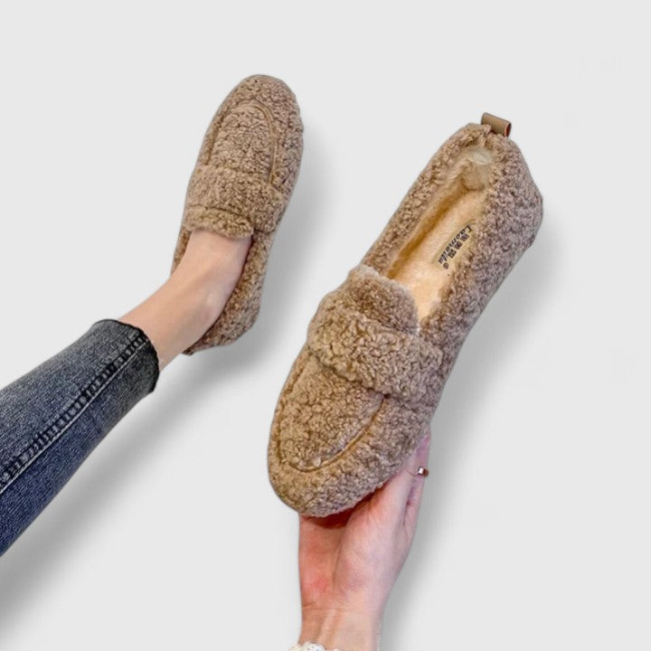 Solenne | Elegant Moccasins in Soft and Warm Fabric