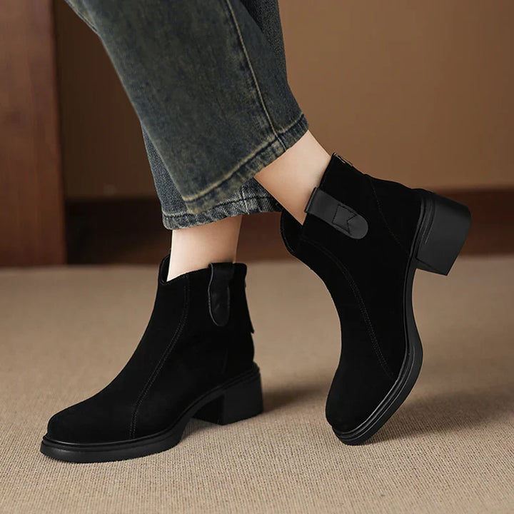 Nora | Luxury Ankle Boots in Soft Suede