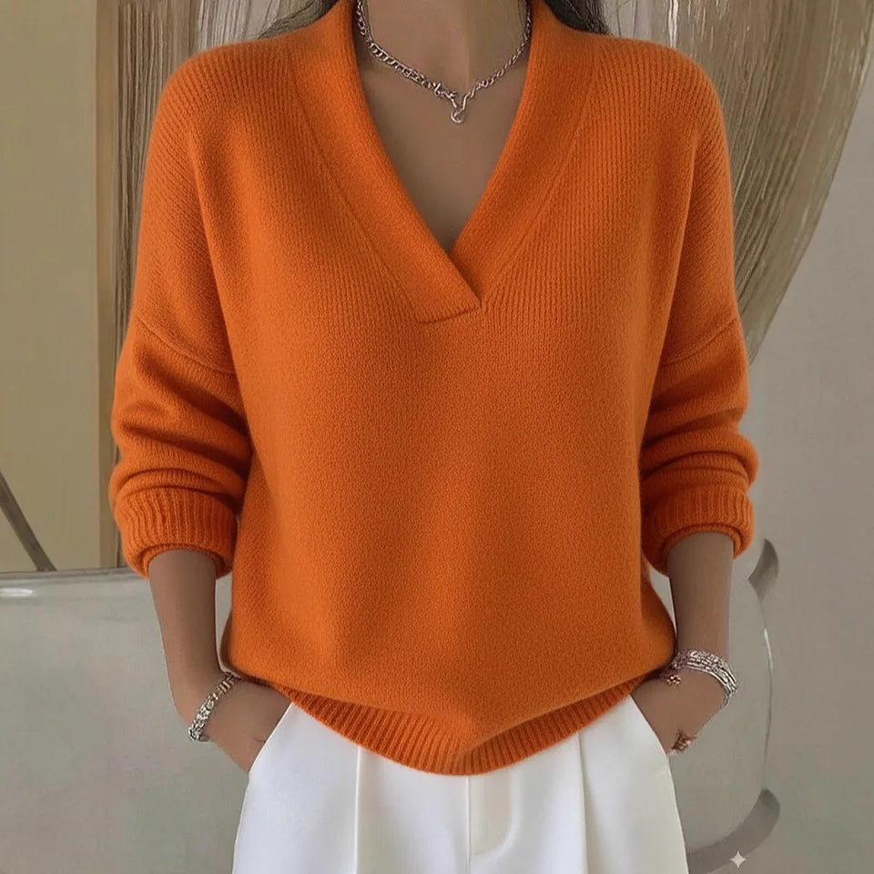 Lavenor – Soft Knit V-Neck Sweater