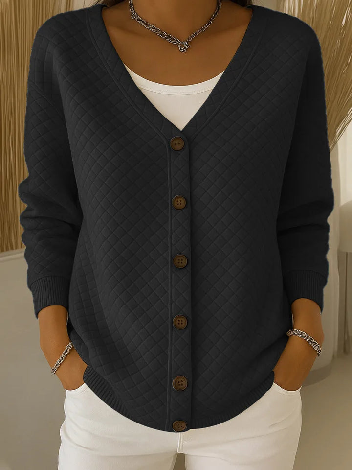 Selvarae | Textured Line Knit Cardigan