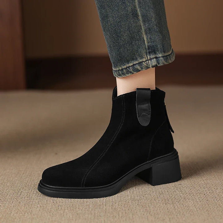 Nora | Luxury Ankle Boots in Soft Suede