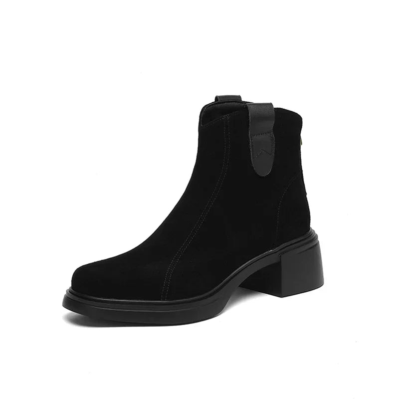 Nora | Luxury Ankle Boots in Soft Suede