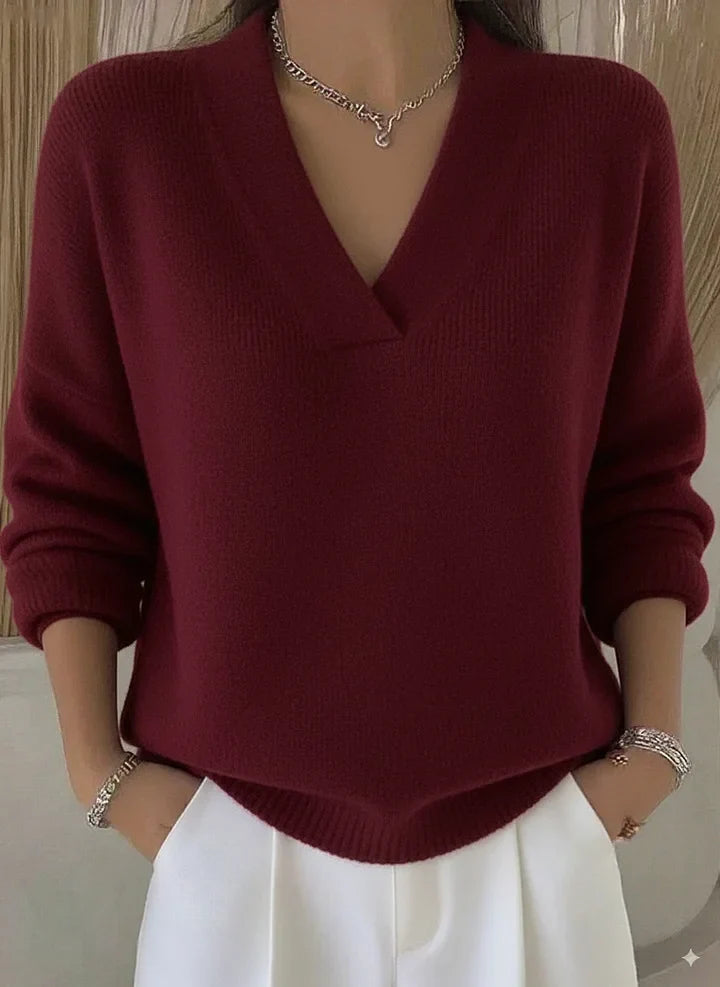 Lavenor – Soft Knit V-Neck Sweater