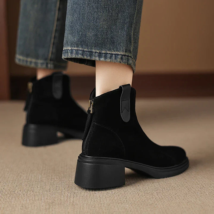 Nora | Luxury Ankle Boots in Soft Suede