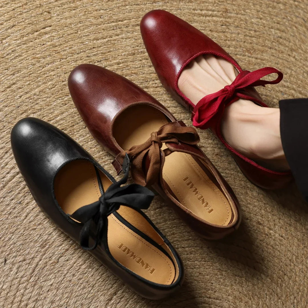 Bellaria | Elegant Ballerinas in Genuine Italian Leather with Bow