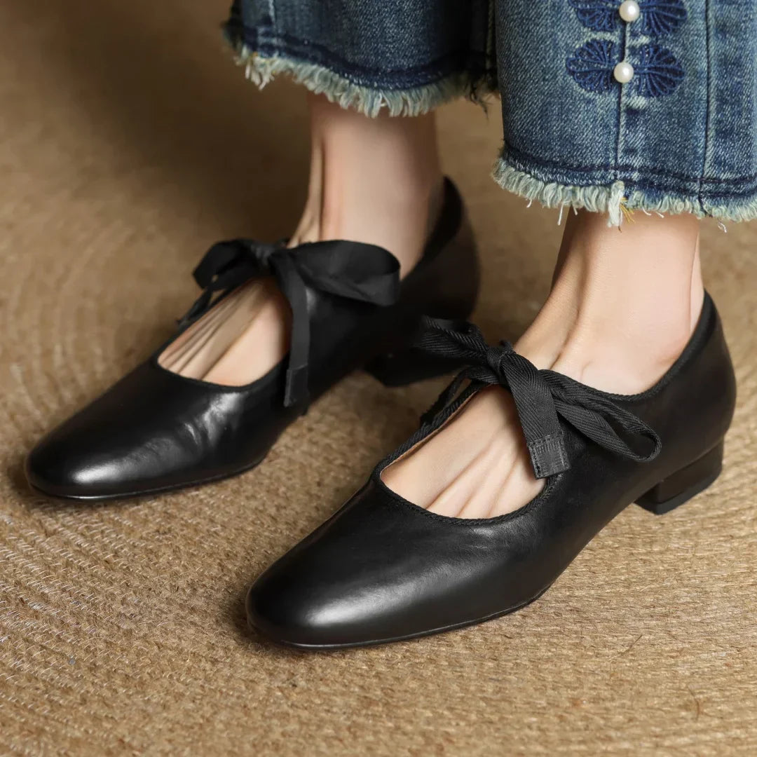Bellaria | Elegant Ballerinas in Genuine Italian Leather with Bow