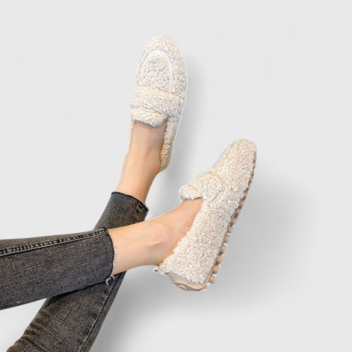 Solenne | Elegant Moccasins in Soft and Warm Fabric