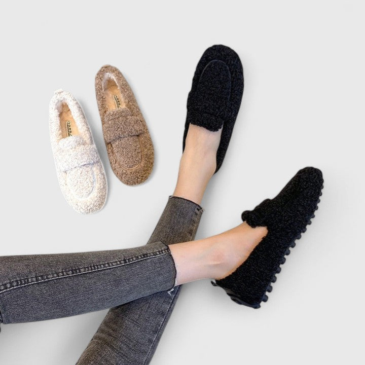 Solenne | Elegant Moccasins in Soft and Warm Fabric