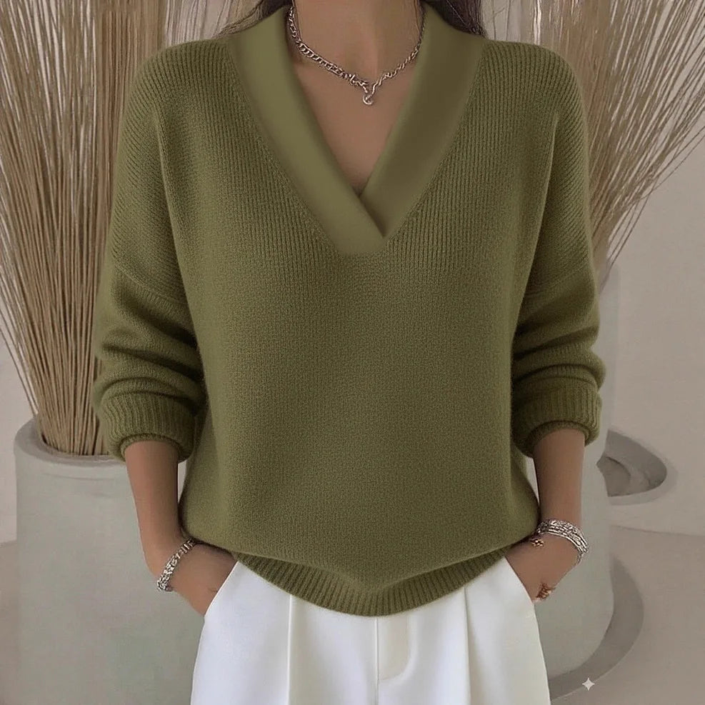 Lavenor – Soft Knit V-Neck Sweater