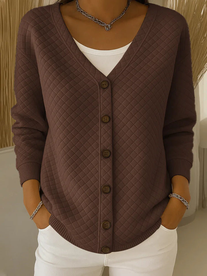 Selvarae | Textured Line Knit Cardigan