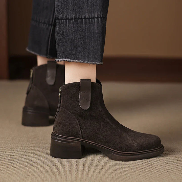 Nora | Luxury Ankle Boots in Soft Suede