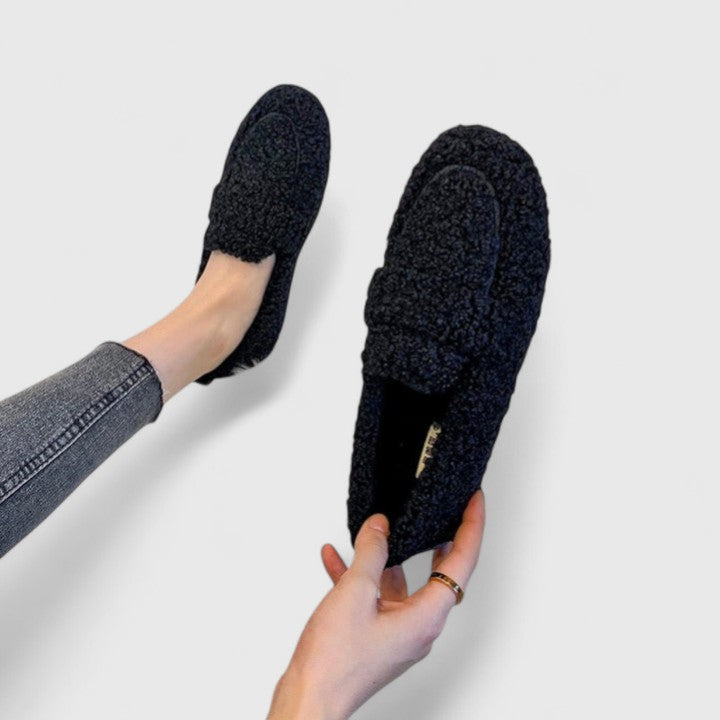 Solenne | Elegant Moccasins in Soft and Warm Fabric