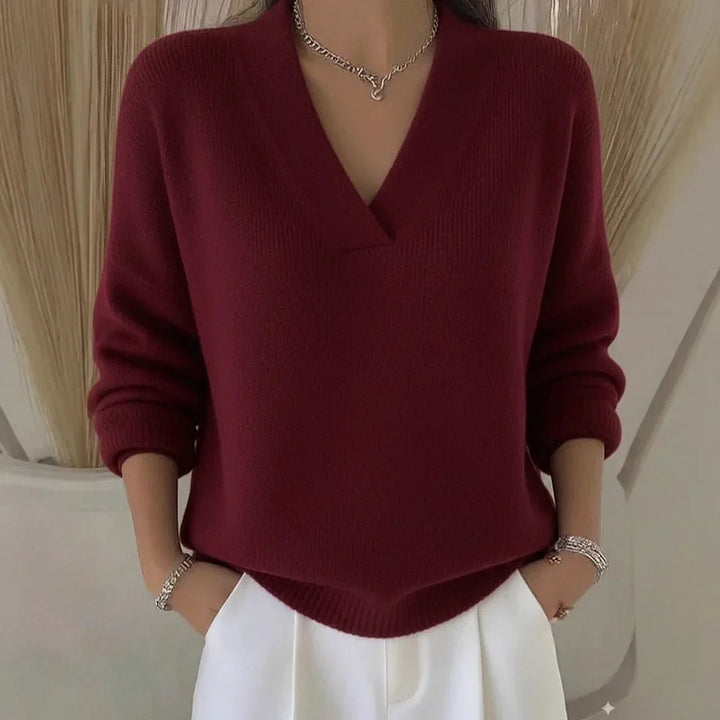 Lavenor – Soft Knit V-Neck Sweater