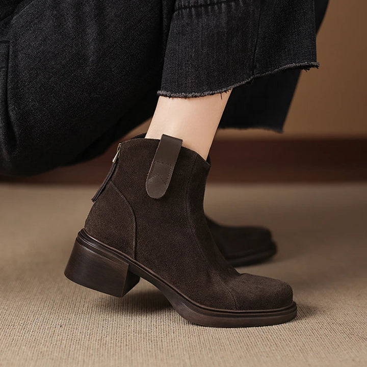Nora | Luxury Ankle Boots in Soft Suede