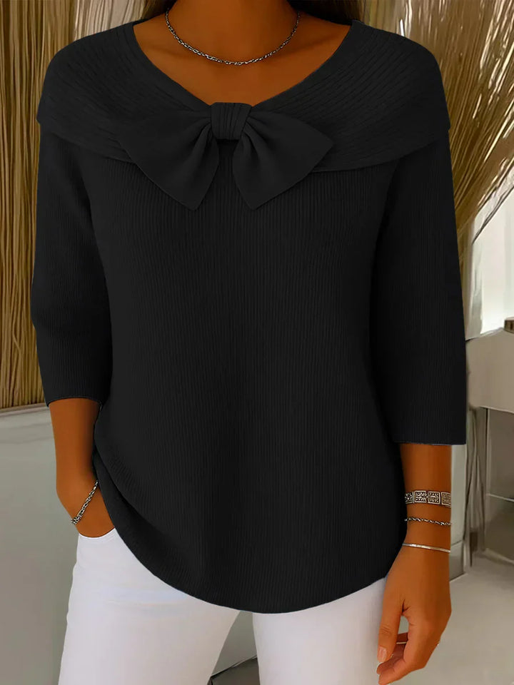 Liriavé | Feminine Bow Knit Pullover