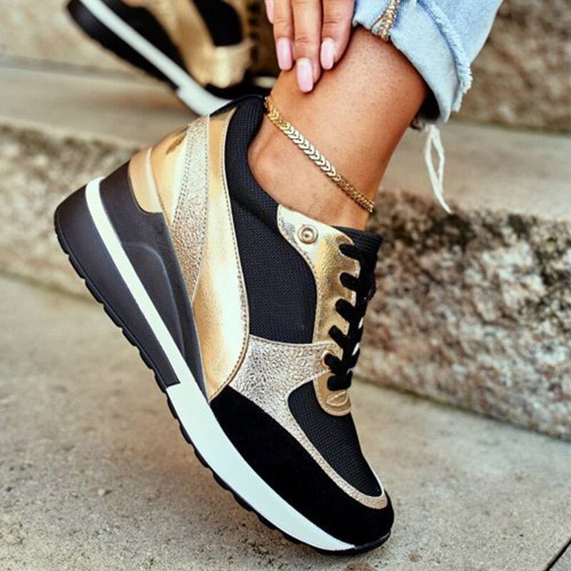 Celia | Comfortable Sneakers with Golden Details