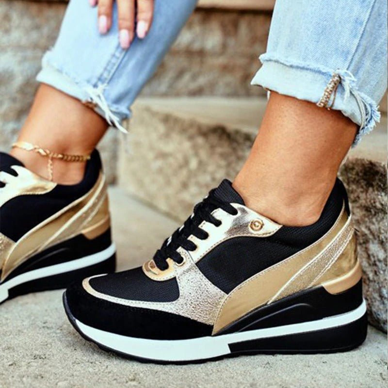 Celia | Comfortable Sneakers with Golden Details