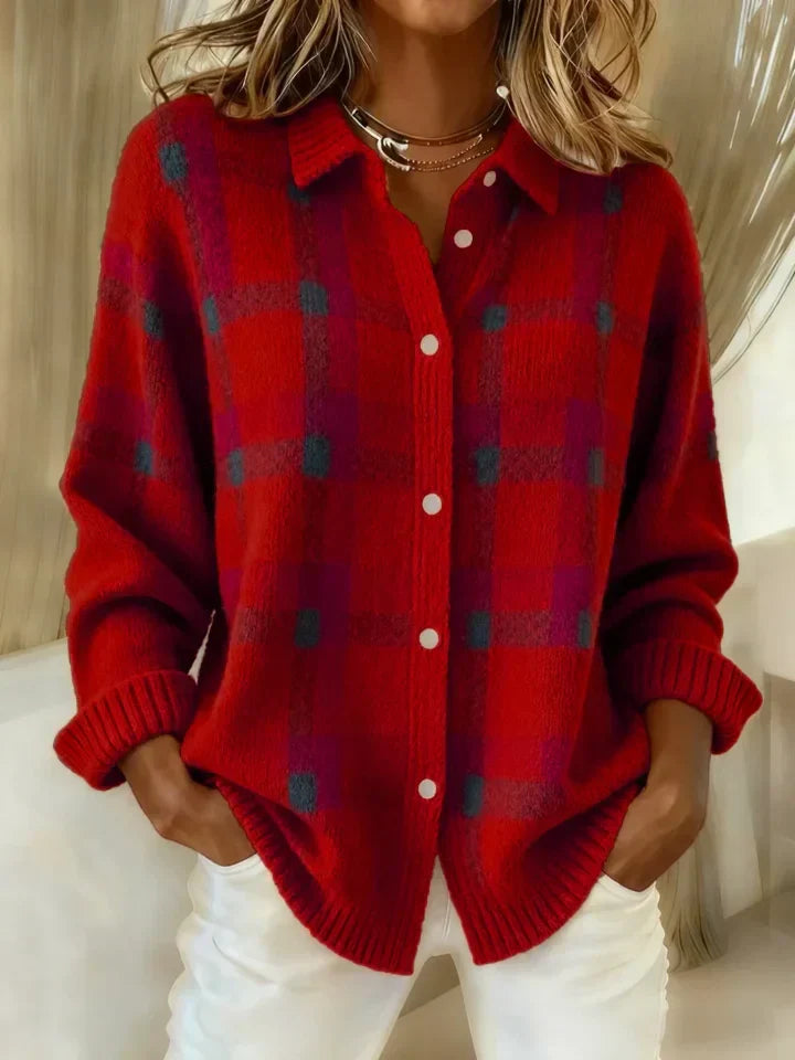 Arlisset | Soft Checked Holiday Blouse