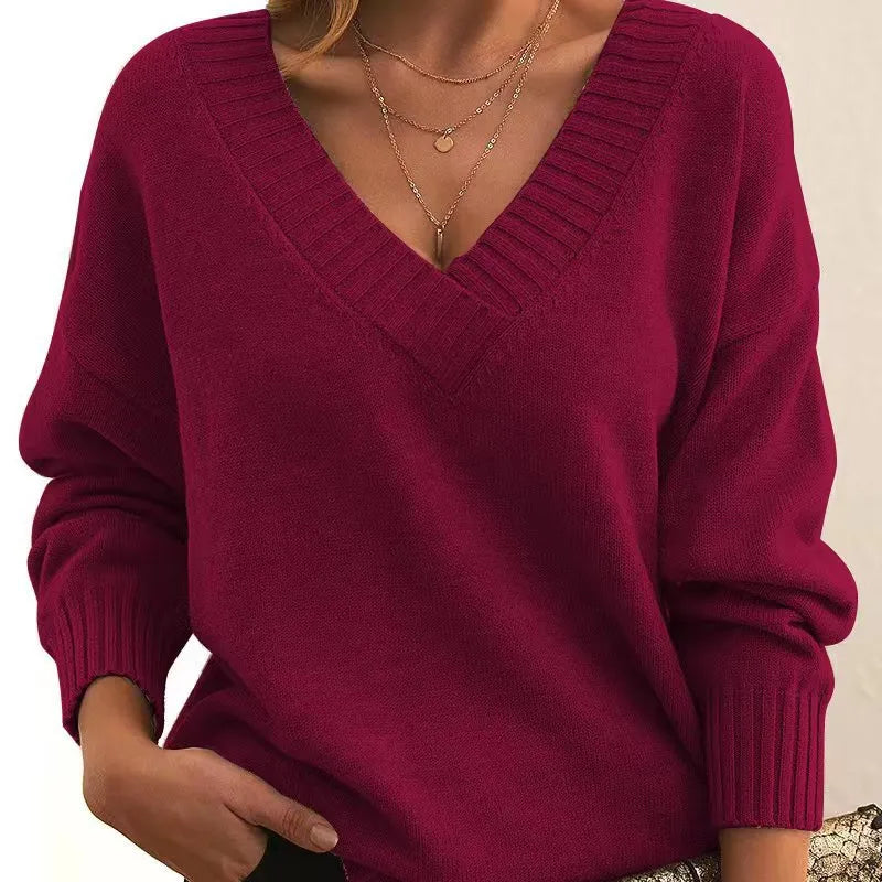 Sofia | Soft Knit V-Neck Sweater