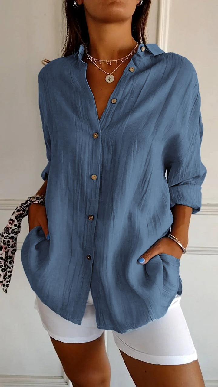 Sasha | Elegant Shirt with Pleated Style
