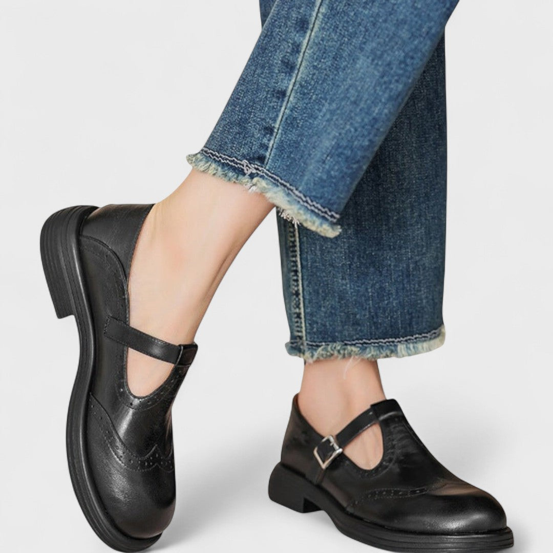 Elisa | Luxury Genuine Leather Shoes with Low Heel